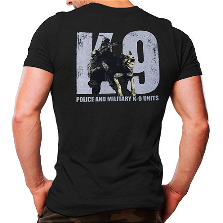 Camiseta Militar Estampada K9 Police | Preta - Atack