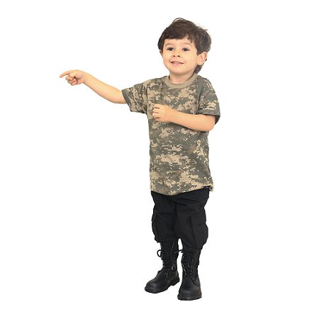 Camiseta Infantil Camuflada - Atack