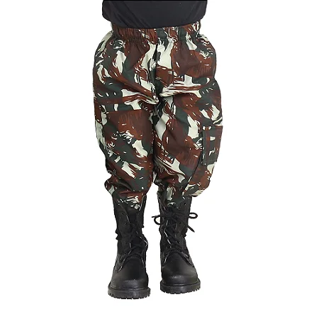 Calça Camuflada Juvenil com Elástico - Elite