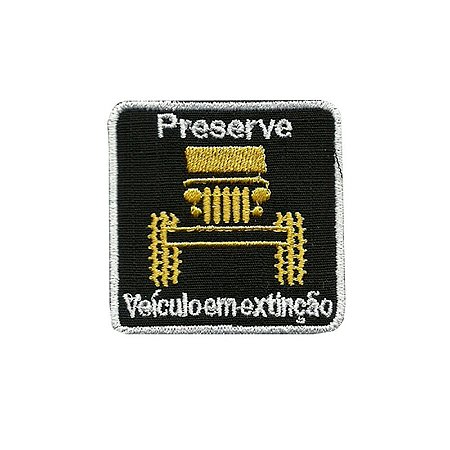 Patch Bordado com Fecho de Contato - Veículo em Extinção Yellow