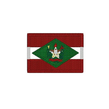 Patch Bordado com Fecho de Contato - Bandeira Santa Catarina