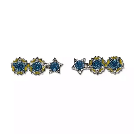 Divisa de Metal - Tenente-Coronel Cromada - Gola