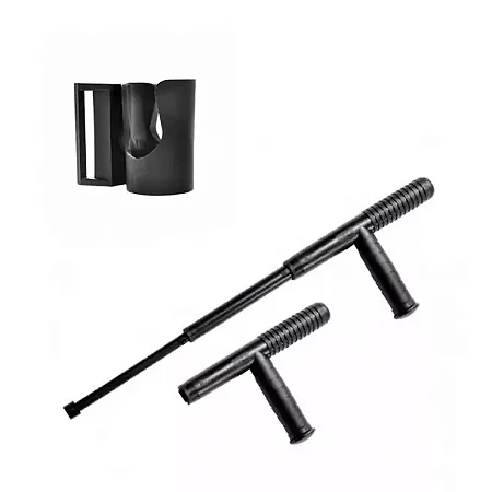 Tonfa Retrátil em Polímero + Porta Tonfa Fixo em Polímero | Preto - Bélica