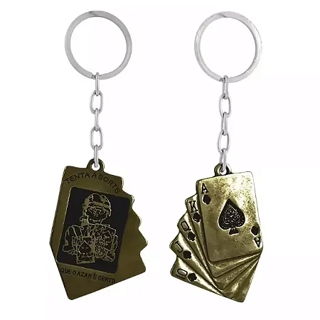 Chaveiro Metal Tenta a Sorte - Dourado