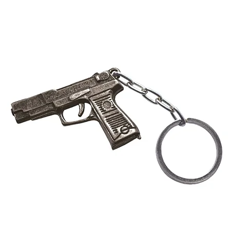Chaveiro Metal Pistola - Cromada
