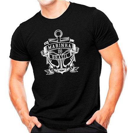Camiseta Militar Estampada Marinha do Brasil