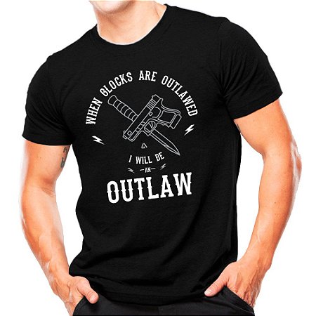 Camiseta Militar Estampada Glock Outlaw