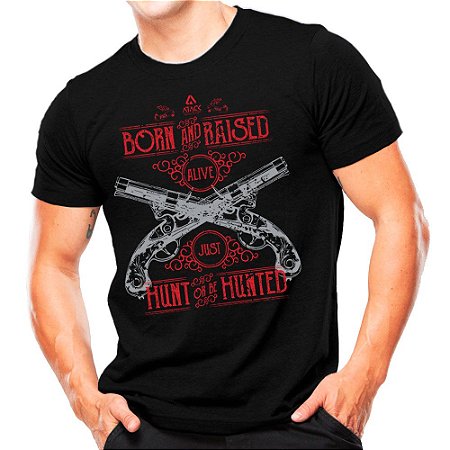 Camiseta Militar Estampada Hunt Or Be Hunted