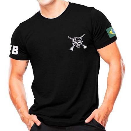 Camiseta Militar Estampada Exército Brasileiro