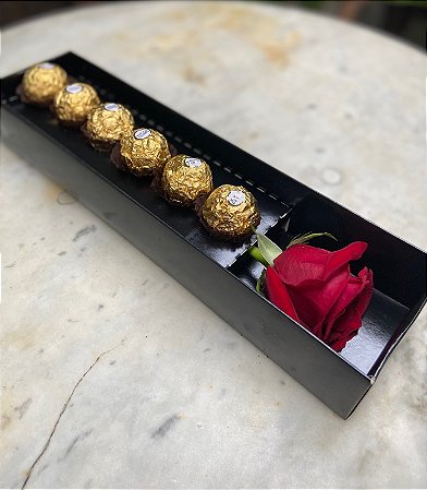 Caixa Luxo Rosa com 6 Ferrero Rocher