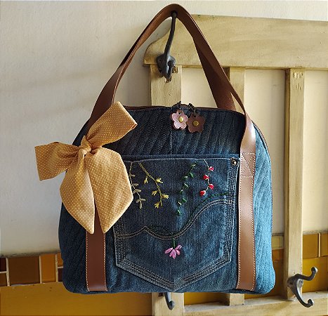 [PROJETO] MÃES -  Bolsa Mamy em Jeans