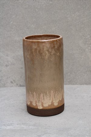 [20% DE DESCONTO] Vaso Decorativo Liso Creme Dark (1 unidade)
