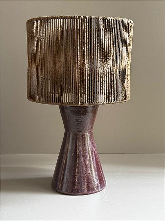 Abajur Carretel Cúpula Sisal