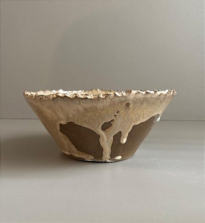 Vaso Trapézio Borda Rasgada Detalhe Água Marinha 1