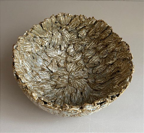 Centro de Mesa Redondo Folhas Secas