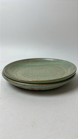 Dupla de Prato Sobremesa Fundo Borda Lisa 20cm 2P