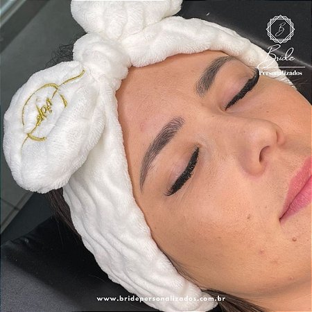 Faixa de Cabelo Texturizada com orelhinha com logomarca personalizada