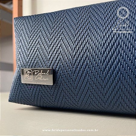 Nécessaire BOX Navy com Plaquinha gravada a laser