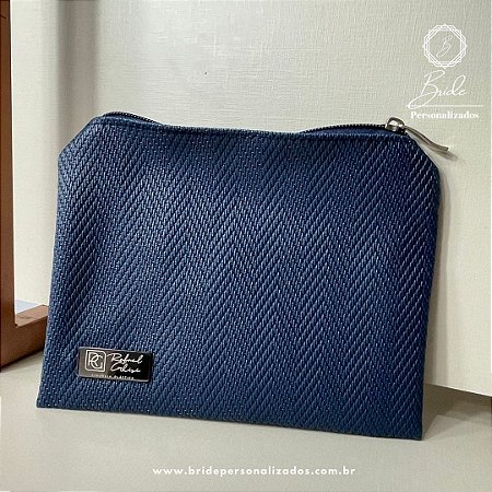 Nécessaire Envelope Navy com Plaquinha gravada a laser