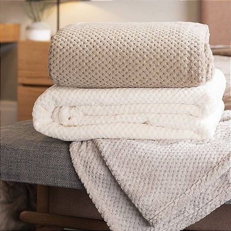 Manta Personalizada Jacquard com logomarca bordada