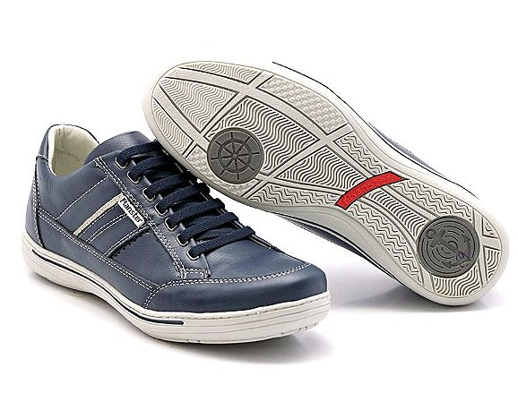 Tênis Masculino Em Couro Legítimo Cacau Malbork Casual 050004 - FKV Calçados