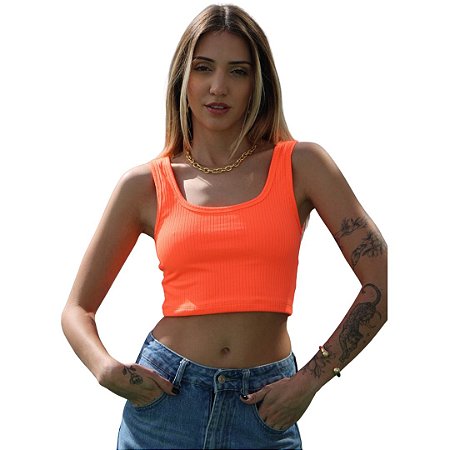 Cropped Helok - LARANJA NEON