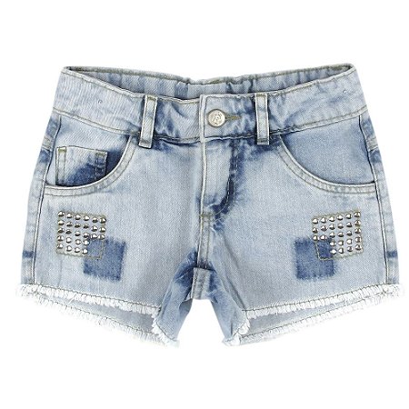 Shorts Look Jeans Barra Desfiada Jeans