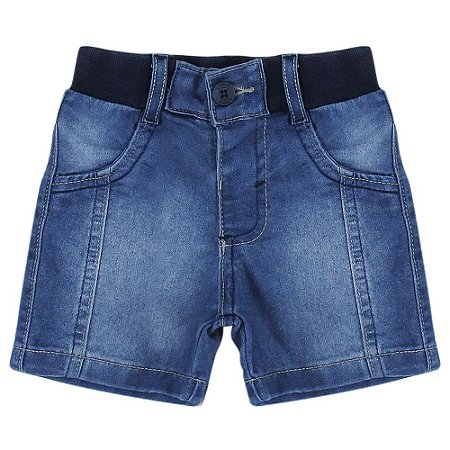 Shorts Look Jeans c/ Punho Jeans