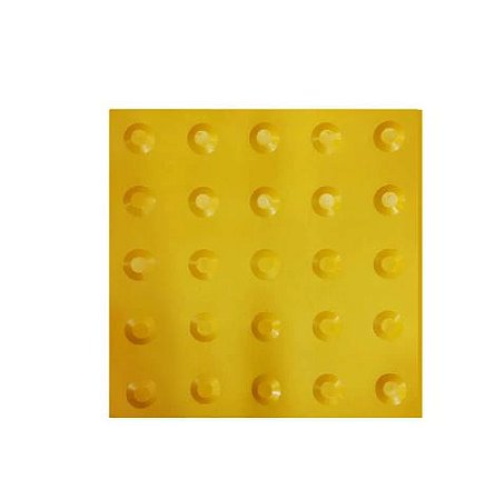 PISO TATIL PVC  ALERTA  AMARELO 25X25 -