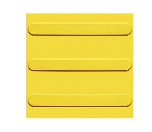 PISO TATIL PVC DIRECIONAL AMARELO 25X25