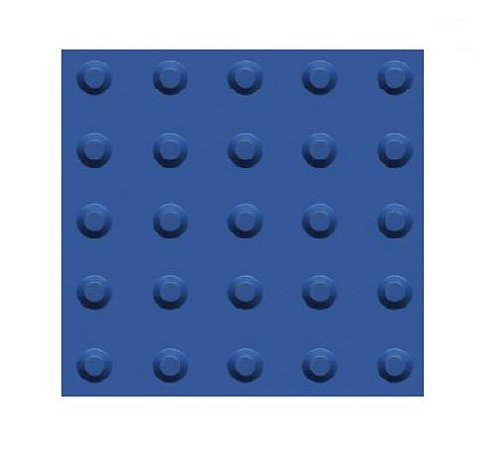 PISO TATIL PVC  ALERTA AZUL 25X25
