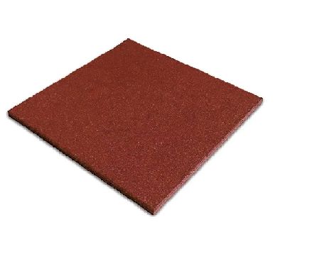 PISO DE BORRACHA 50X50 15MM M² TERRACOTA