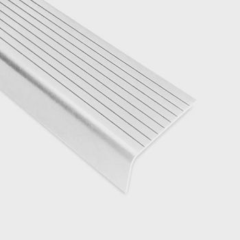 CANTONEIRA  DE ALUMINIO PARA DEGRAU DE ESCADA FRISADA  50X30 MM NATURAL FOSCO - HOMENEY