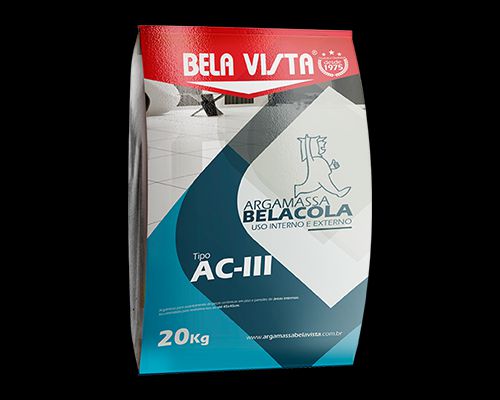 ARGAMASSA INTERNA E EXTERNA AC-III CINZA 20KG - BELA VISTA