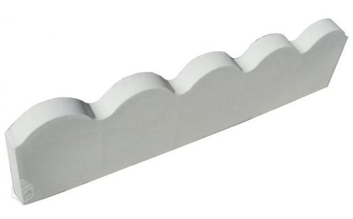 MEIO FIO ONDULADO PARA JARDIM 80X20X04 CM