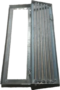 GRELHA FERRO REDONDO PRETO C/ SUPORTE/DOBRADIÇA  0,30X1,00 12MM METRO LINEAR