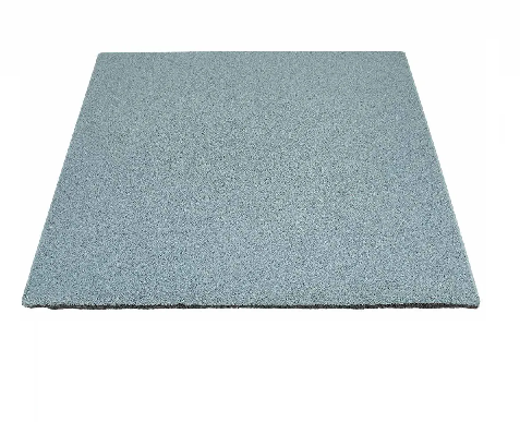 PISO DE BORRACHA 50X50 15MM M² CINZA