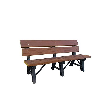 BANCO DE JARDIM EM MADEIRA PLASTICA 1,5M