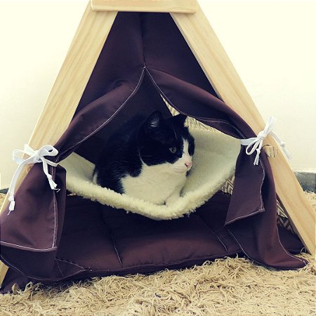 Cabana Pet Com Rede - Chevron Bege