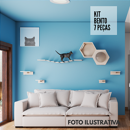 KIT BENTO - 7 PEÇAS - Móveis para gatos