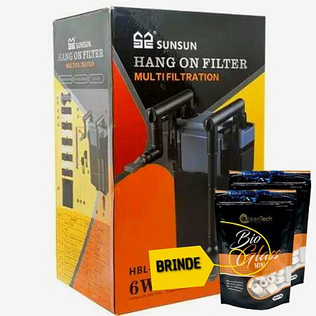 Filtro Mini Canister SUNSUN HBL-801 - 500L/h | 127v (BRINDE 2 BioGlass Mini 70g)