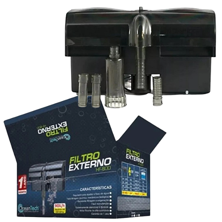FIltro OCEAN TECH HF0800 900L/h | Aquarios de ate 250 Litros - 110v