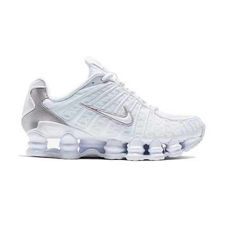 Tênis Nike Shox  TL wns White Metallic Silver Branco - AR3566