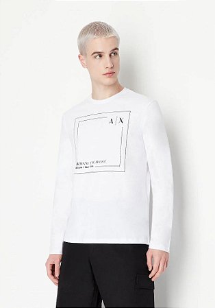 Manga Longa Masculina Armani Exchange - Branca