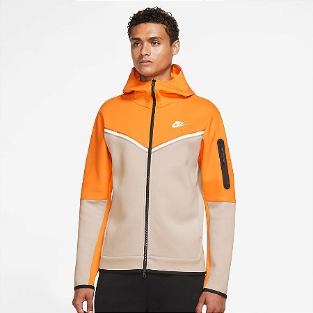 Jaqueta Nike Masculina Sportswear Tech Fleece - Laranja CU4489