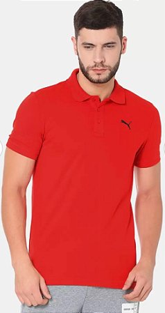 Polo Puma Masculina Ess- Vermelha