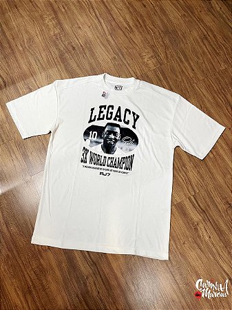 Camiseta RJ7 Masculina Suedine Pelé-  Branca