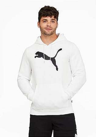 Moletom Puma Masculino Big Cat Logo Hoodie- Branco