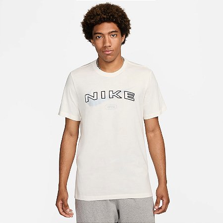 Camiseta Nike Sportswear Masculina- Creme FV5711