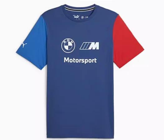 Camiseta Puma Masculina BMW ESS Logo Tee- Azul 632358